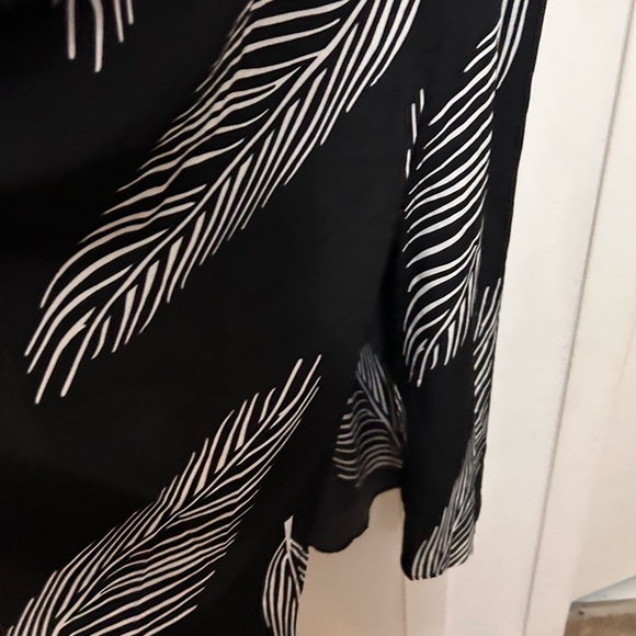 Dress Women's Tropical Print V Neck Cold Shoulder Split Thigh Long maxi 2xl - Picture 4 of 7